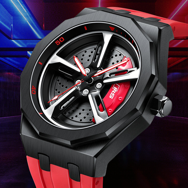 rs-7  black polygon case red
