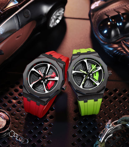 RS-7  Black Polygon Case Red